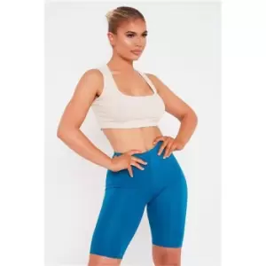 Image of I Saw It First Blue Jersey Cycling Shorts - Blue