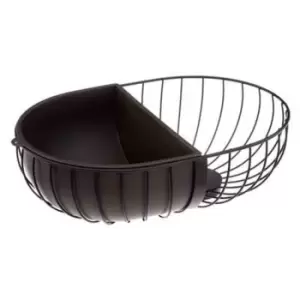 image of 5Five Modern Fruit Basket And Bowl - Black