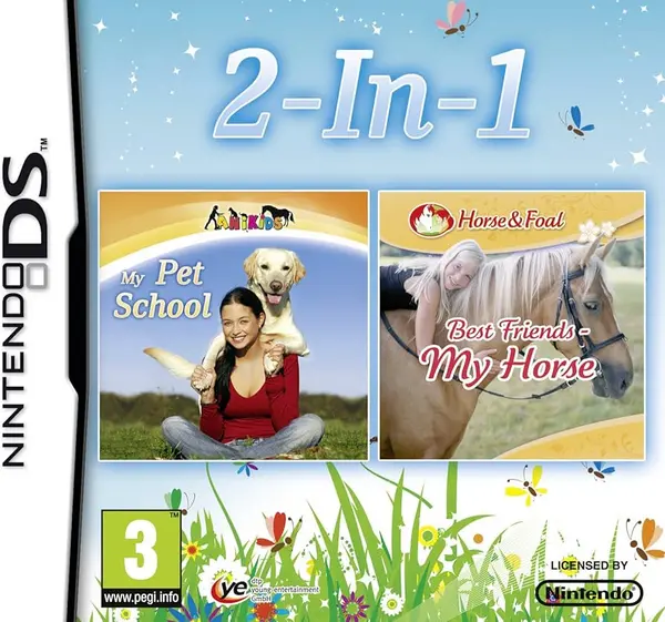 image of 2 in 1 My Pet School and My Horse Double Pack Nintendo DS Game