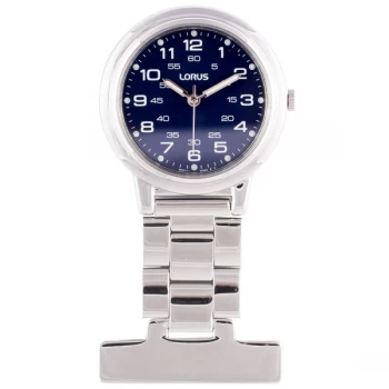 image of Lorus Silver with Blue Dial Nurses Fob Watch