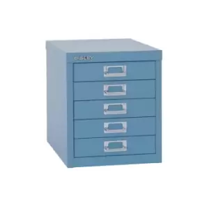 Image of Bisley 5 Drawer Cabinet, Bisley Blue