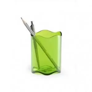 Image of Durable Trend Pen Cup Transparent Light Green Pack of 1