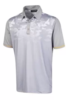 image of Graded Camo Print Golf Polo Shirt