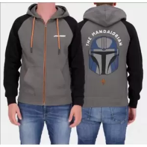 image of Star Wars: The Mandalorian Hooded Sweater Helmet Size M