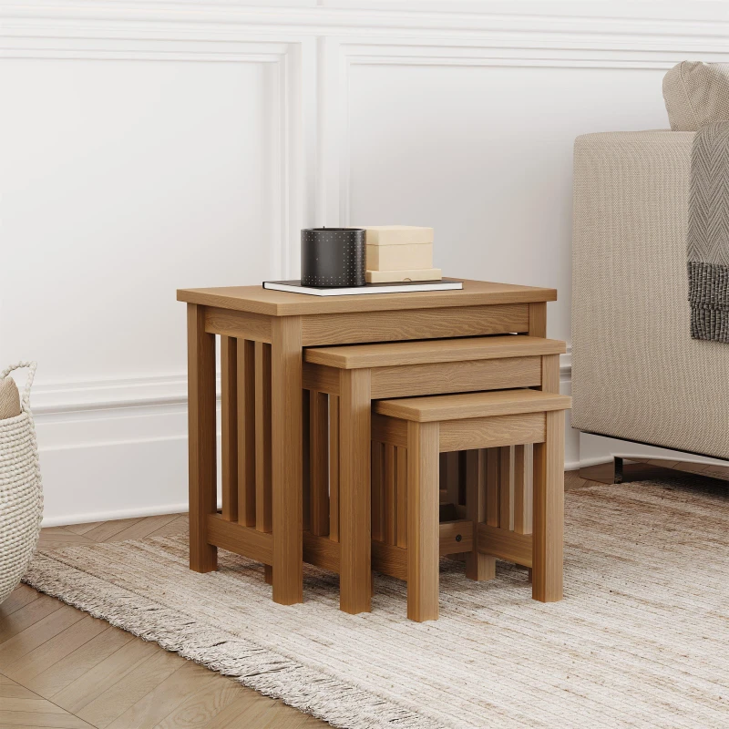 Image of Lassic Vida Designs Ashton Nest Of Tables Ash Veneer unisex Set of 3