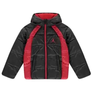 Image of Jordan Kids Mj Flight Puffer Jacket Kids, Black, Kids, Jackets & Outerwear, 65A636