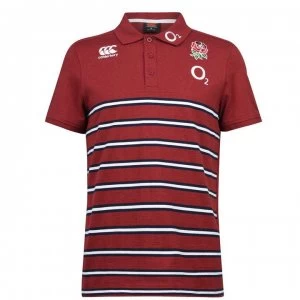 Image of Canterbury England Short Sleeve Polo Shirt Mens - Chili Pepper Ma