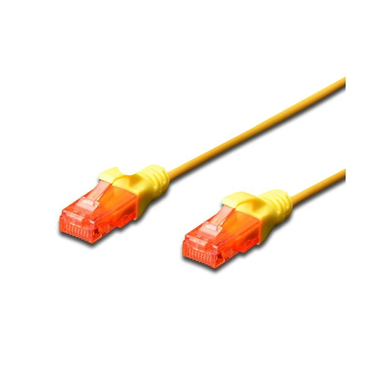 Image of FDL SLIM 0.25M CAT.6 UTP LSZH PATCH CABLE - YELLOW (SNAGPROOF)