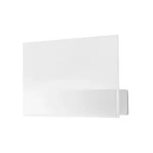 Image of Wall lamp Zamac, glass, white metal 18 cm