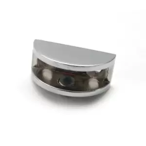 Image of Small Plated Shelf Bracket Glass Shelf Support 5 - 8mm Thickness Shelves - Colour Chrome - Pack of 4