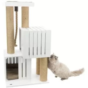 image of Cat Scratching Post BE NORDIC Skadi White and Sand - Multicolour - Trixie