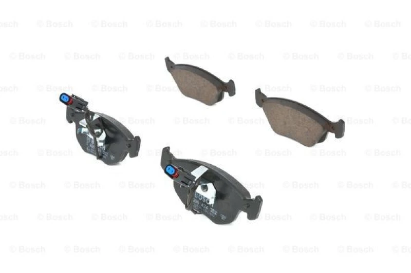 Image of Bosch 0 986 424 352 Brake pad set with integrated wear sensor, with piston clip Low-Metallic Brake Pad Set,disc brake (402)