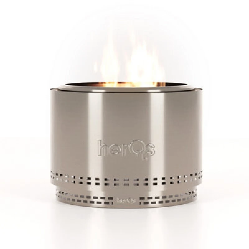 Image of Herqs Smokeless Firepit Chief - Smokeless Firepit For Large Outdoor Spaces, Includes 1X Protective Cover & 1X Stable Ring