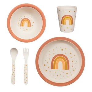 image of Sass & Belle Earth Rainbow Bamboo Tableware Set