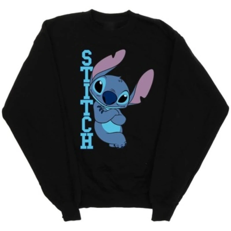 Image of Disney Lilo And Stitch Posing Sweatshirt Black male