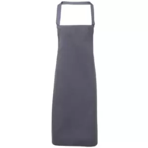 Image of Premier Ladies/Womens Slim Apron (no Pocket) / Workwear (Pack of 2) (One Size) (Steel) - Steel