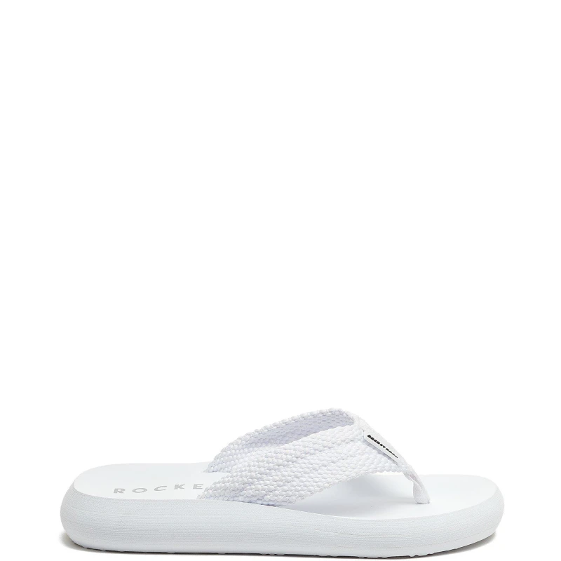 Image of Rocket Dog Womens Sunset Webbing Flip Flops UK Size 4 (EU 37) White RKD298-WHITE-4