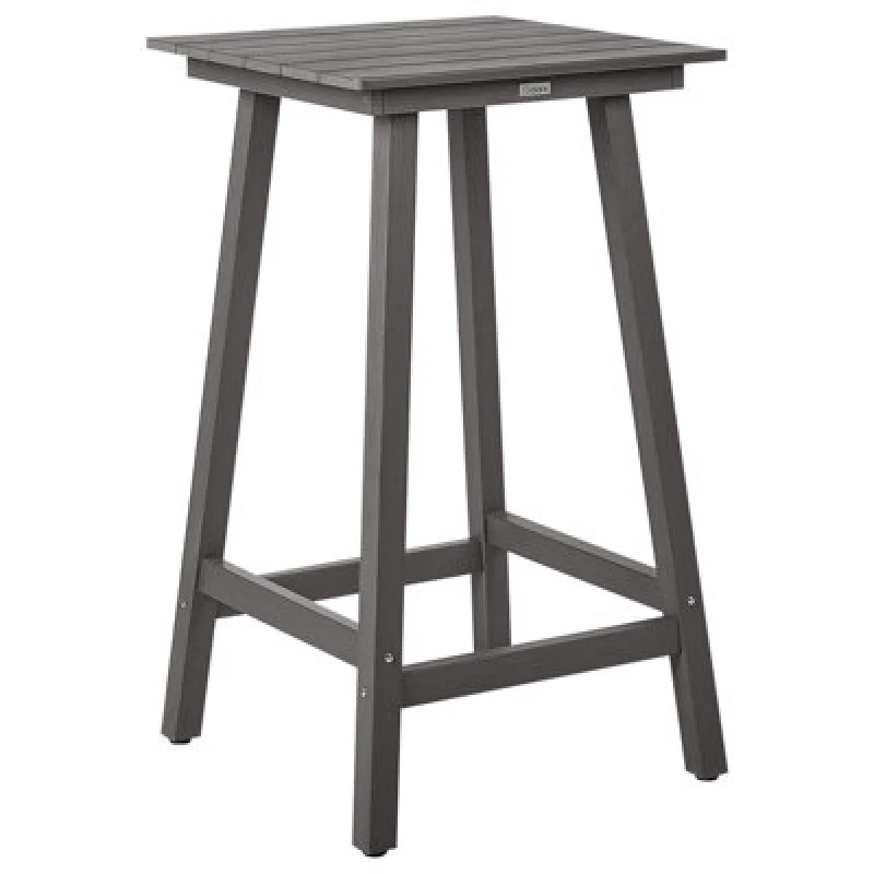 Image of Beliani Garden Bar Table Adirondack 60 Cm 59cm Synthetic Material Dark Grey