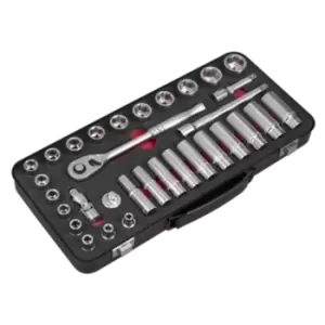 Image of Premier Socket Set 3/8"Sq Drive 32pc - Premier Platinum Series