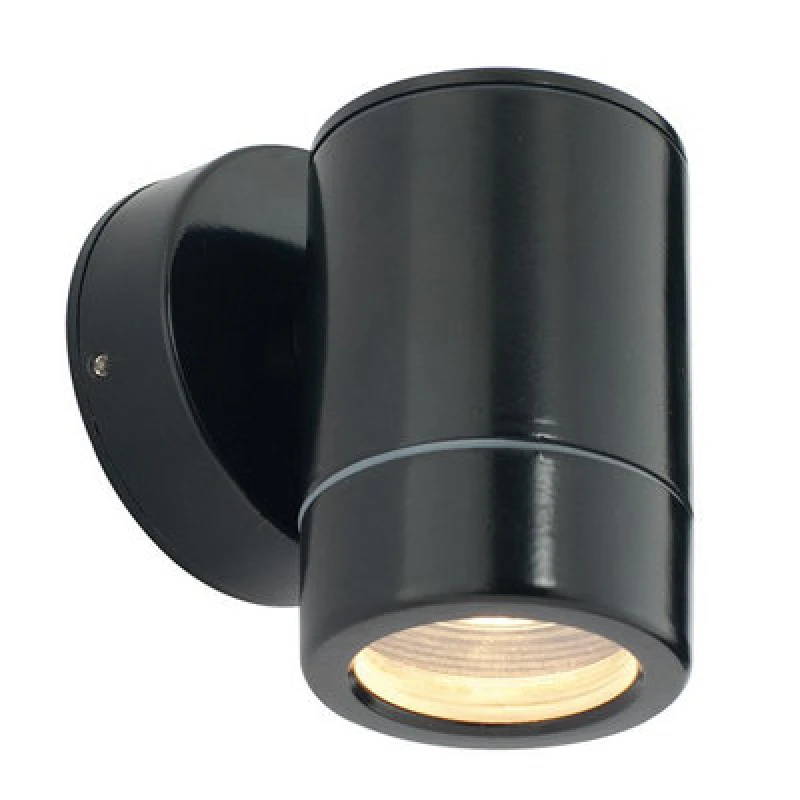 Image of Netlighting Odyssey Outdoor Wall IP65 7W Satin Black Paint & Clear Glass 1 Light Dimmable IP65 GU10 Black