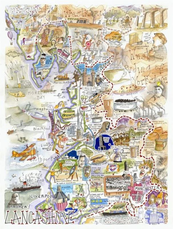 Image of Tim Bulmer Proper Lancashire - Tim Bulmer 1000 piece Jigsaw Puzzle
