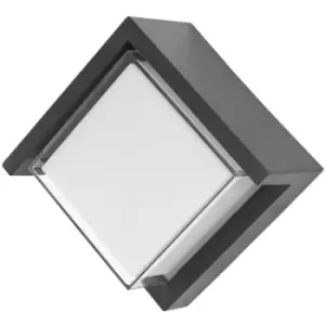 Image of Netlighting Merano Arbor Outdoor Modern Wall Lamp Dark Grey Abs Clear, White Acr