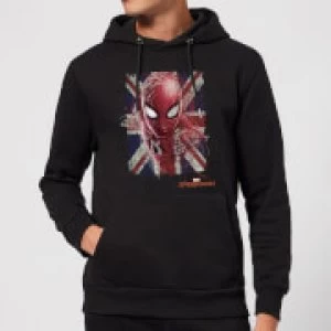 image of Spider-Man Far From Home British Flag Hoodie - Black