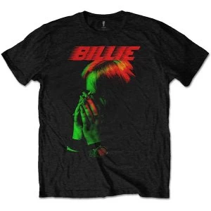 Image of Billie Eilish - Hands Face Unisex Large T-Shirt - Black
