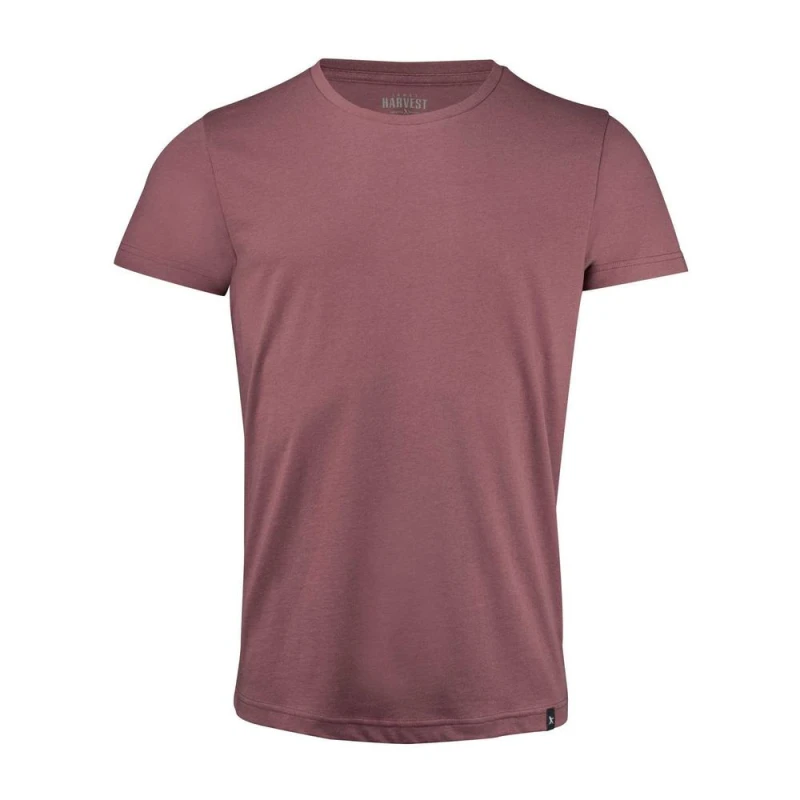 Image of James Harvest Mens American U T-Shirt in Maroon Size: Small Maroon Male S