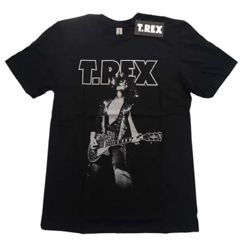 Image of T-Rex - Glam Unisex Large T-Shirt - Black