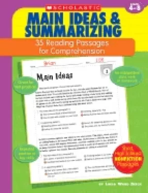 Image of 35 reading passages for comprehension main ideas and summarizing 35 reading