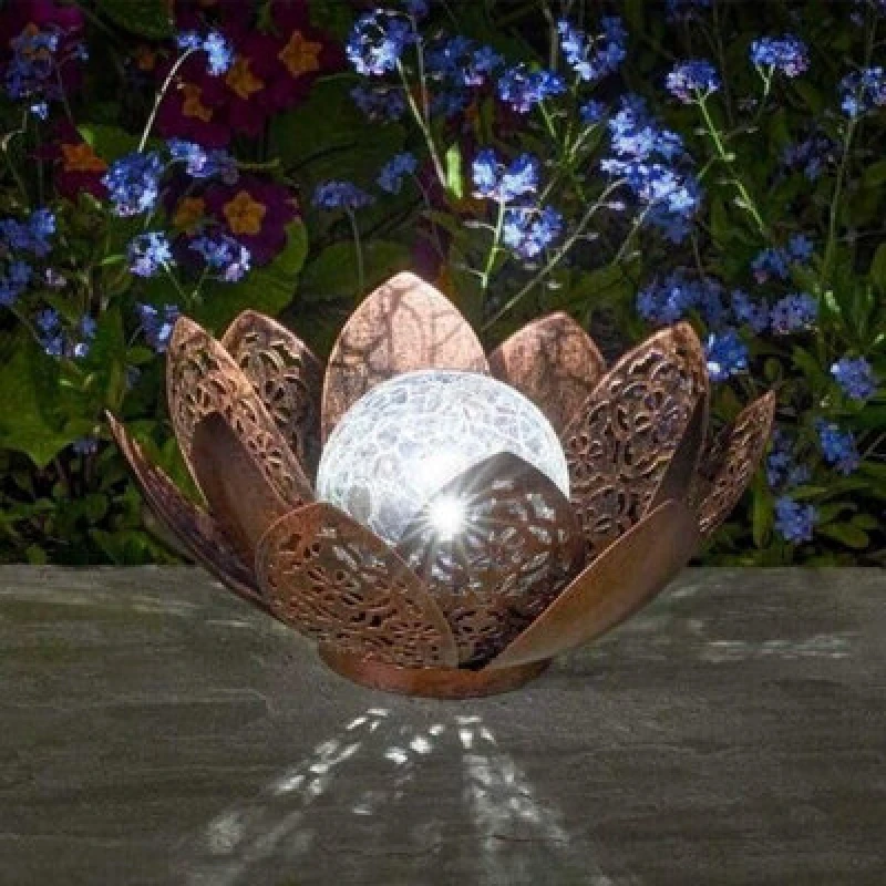 Image of Smart Solar Damasque Solar Lotus, Brown 1080091DY