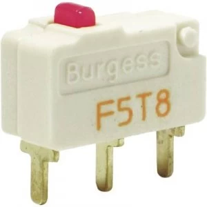 image of Burgess Microswitch F5T8YCUL 250 V AC 5 A 1 x OnOn IP40 momentary