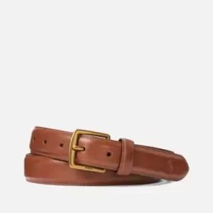 Image of Polo Ralph Lauren Mens Smooth Leather Embossed Foil Logo Belt - Brown - W32