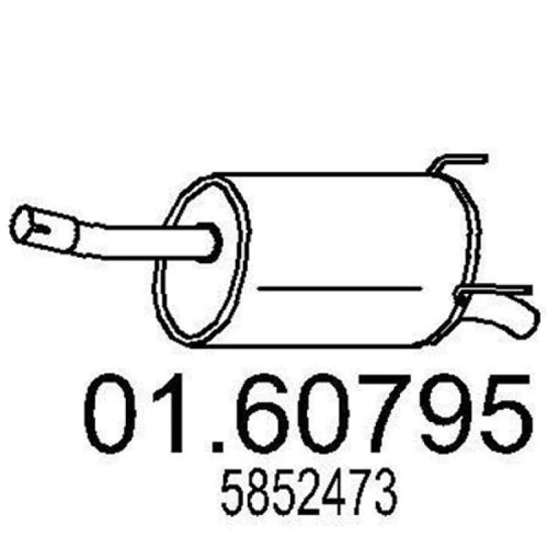 Image of MTS 01.60795 Rear silencer End Silencer (3437)