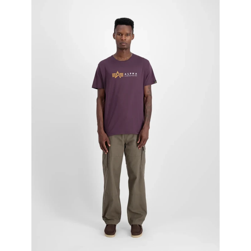 Image of alpha industries T-Shirt Alpha Industries Alpha Label Violet Male 3XL