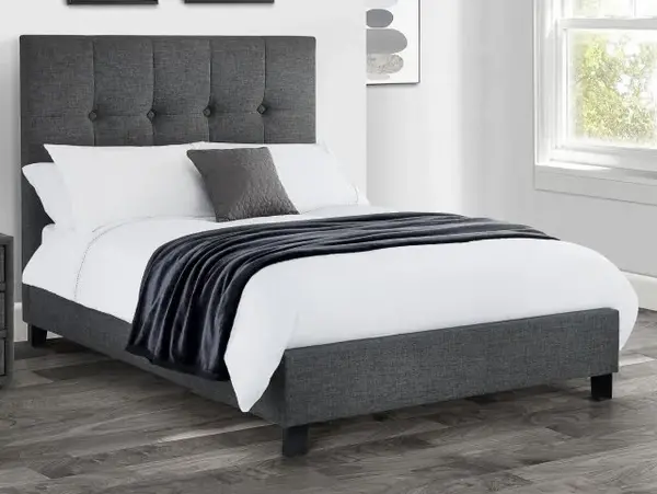 image of Julian Bowen Sorrento 4ft6 Double Grey Fabric Bed Frame