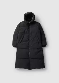 Image of Parajumpers Womens Sleeping Bag Reversible Coat In Pencil/ Silver Grey
