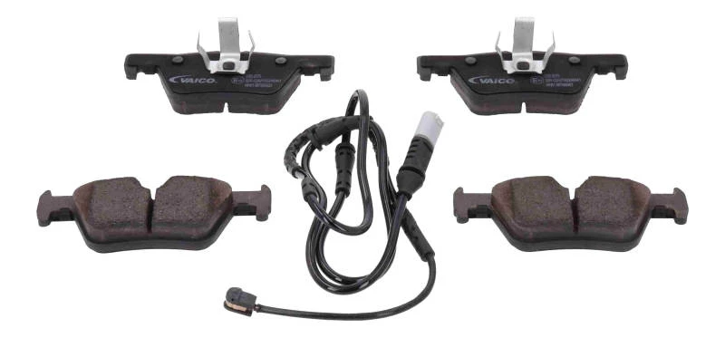 Image of VAICO V20-2075 Brake pad set Rear Axle, incl. wear warning contact, Q+, original equipment manufacturer quality Brake Pad Set,disc brake (402)