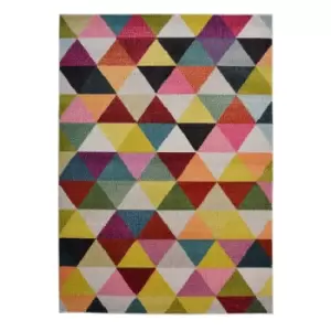 Image of Melrose Textiles Homemaker Villa Multicoloured 120x170cm Geometric Rug
