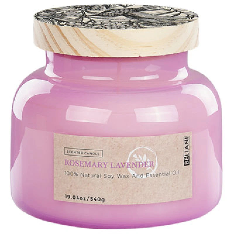 Image of Beliani Scented Candle Delight Bliss Soy Wax Fresh Notes