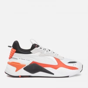 Image of Puma Mens Rs-X Mix Running Style Trainers - Puma White/Tigerlily - UK 10