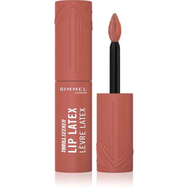 Image of Rimmel Thrill Seeker Lip Latex liquid lipstick shade 100 Sassy 6 ml