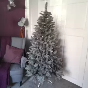 image of Snowtime - 6ft (180cm) Luxury Charcoal Pine Grey Christmas Tree with 803 Tips