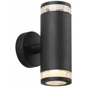 image of Nordlux Birk Outdoor Modern Wall Lamp Black, GU10, IP44