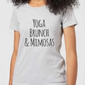 Image of Yoga Brunch and Mimosas Womens T-Shirt - Grey - 5XL