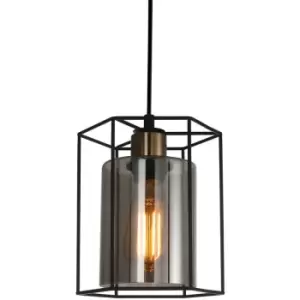 image of Italux Kalula Industrial, Retro 1 Light Lanterns Pendant Ceiling Light, E27