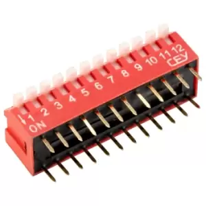 image of R-TECH 800037 DIL Switch, Piano Key 12-way 24-pin