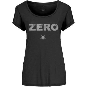 Image of The Smashing Pumpkins - Zero Distressed Womens Large T-Shirt - Black