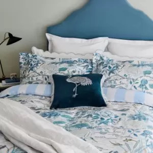 Image of Sanderson Crane & Frog Kingsize Duvet Cover, Blue